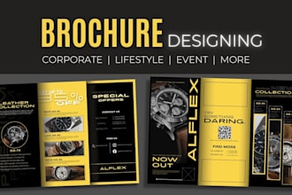 design a luxury trifold, bifold brochure, or booklet