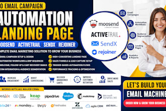 do email campaign moosend activetrail sendx rejoiner automation landing page