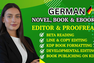 proofread edit german novel fantasy fiction novel nonfiction developmental edit