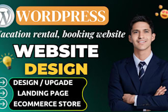 build vacation rental, booking website wix and wordpress short term website