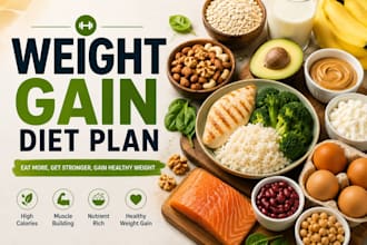 create a personalized weight gain meal plan