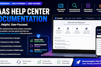 create saas help center articles, knowledge base, and onboarding documentation