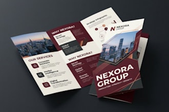 design business brochure, magazine or company profile