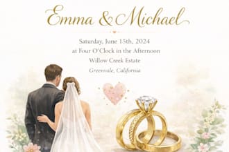 design luxury elegant wedding invitation cards