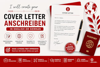 create your cover letter anschreiben in english or german