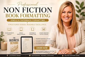 format selfhelp, business or nonfiction books for amazon KDP