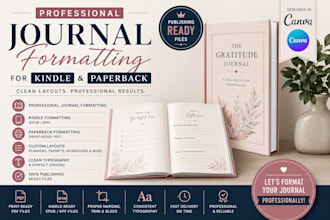 do professional journal formatting for kindle and paperback
