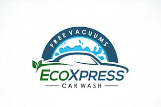 do minimalist automotive, car wash and auto detailing logo design