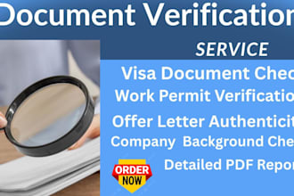 visa work permit offer letter and documents verification
