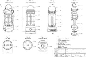 draw patent drawing, technical drawing, technical line art for utility