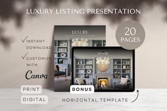design real estate listing presentation buyer guide canva