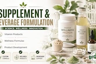 formulate custom supplement vitamin and beverage products