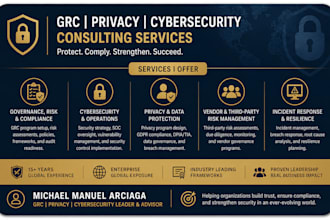 be your grc, privacy cybersecurity, risk compliance expert