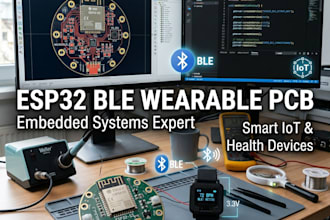 create esp32 bluetooth ble wearable pcb and embedded system design
