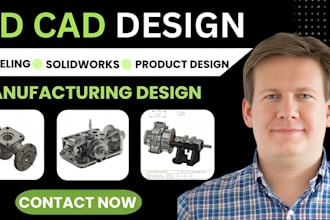 do 3d cad product design, mechanical design and drawings for manufacturing