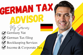 do german tax filing, tax return, vat, corporate tax, income tax and bookkeeping