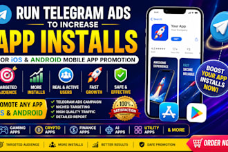 run telegram ads to increase app installs for ios android mobile app promotion