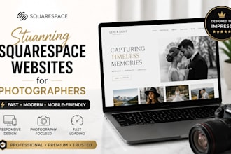 design a stunning squarespace website for photographers on squarespace