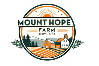 design landscape, agriculture, grass trimming, tree care logo