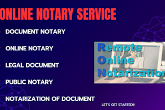 notarize legal documents online as a remote online notary public