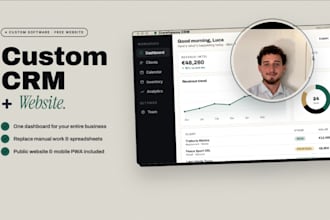 build a custom CRM web app with inventory and management system