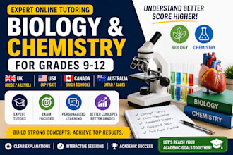 teach gcse, sat, ap and high school science subjects