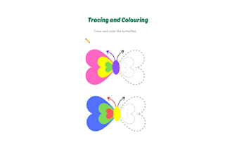 create tracing and coloring worksheets for kids