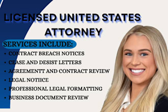 draft contract breaches cease, eviction notice, legal notice, review documents