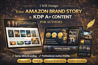design amazon brand story and KDP a plus for author