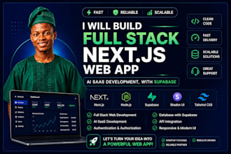 build full stack ai web app next js developer ai saas developer supabase
