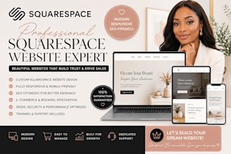design or redesign modern squarespace website as a squarespace expert