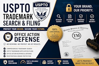 do uspto trademark search, filing, office action response, and sou