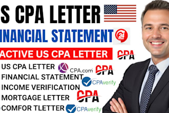 write CPA letter, US comfort letter, income verification, CPA mortgage letter