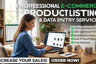 do perfect ecommerce product data entry and listing in excel