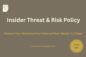 create an insider threat and risk management policy for your small business