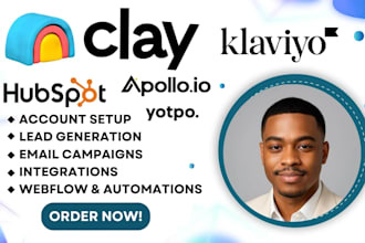 setup clay, clay com, clay automation hubspot crm workflow brevo clay, apollo io