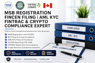 msb registration fincen filing aml kyc compliance fintrac and crypto license