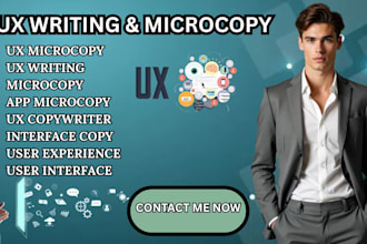 write professional UX microcopy for apps, website and saas
