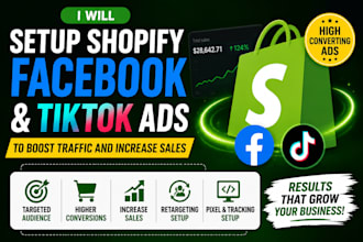 setup shopify facebook and tiktok ads
