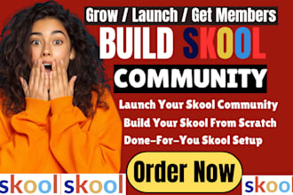 build and setup a professional skool community for coaches and creators