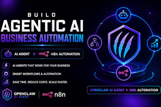 build agentic ai business automation software openclaw ai agent n8n automation