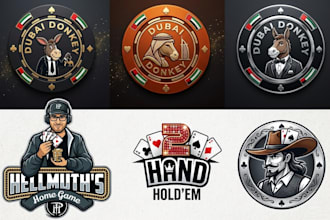 design professional poker chip or poker logo for your business