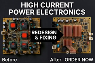 redesign, fix and optimize high current power circuit electronics pcb