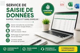je vais faire une saisie de données rapide en 24h
