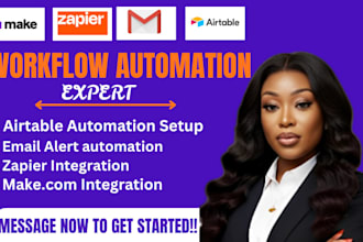 set up airtable workflow triggers, automations, and email alerts