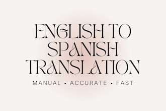 translate english to spanish manually