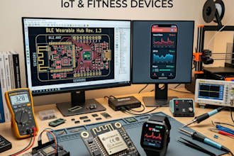 design esp32 wearable pcb for smart health and bluetooth devices