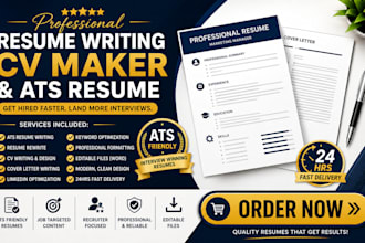 professional ats resume writing, CV maker and resume rewrite