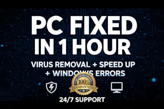fix slow pc virus removal windows error fast remote support
