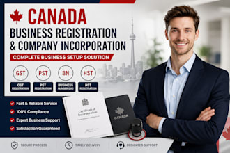 do canada business registration, canada company incorporation, gst, pst, bn, hst